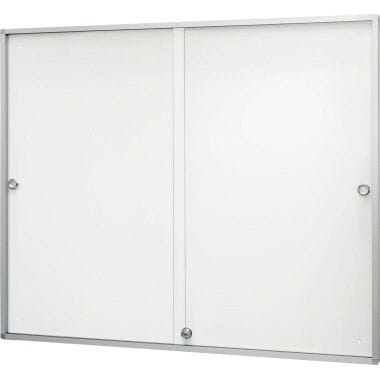 Magnetoplan Schaukasten de luxe mit Schiebetüren für den Innenbereich, 898 x 938 x 30 mm, 3 x 4 A4