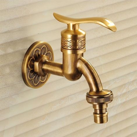 Retro-wandarmatur Aus Messing Für Waschtisch, Waschmaschine, Poolreiniger, Garten