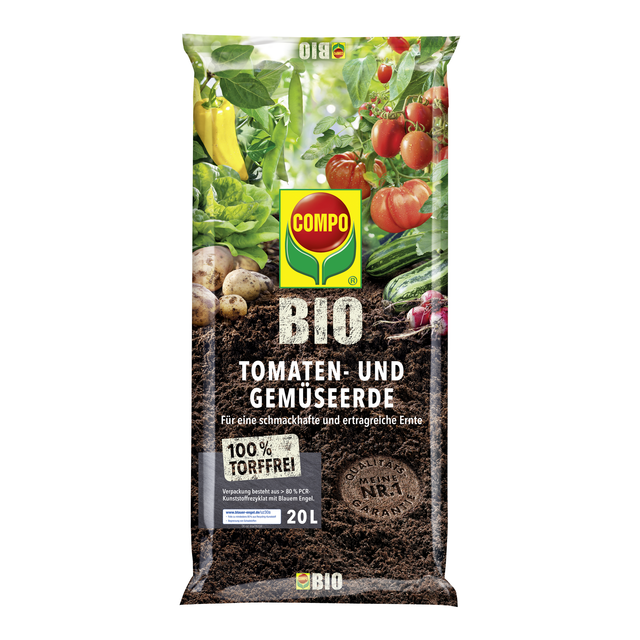 Compo Bio-Tomaten- und Gemüseerde torffrei 20 l