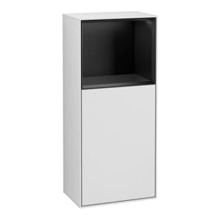 V&B Seitenschrank Finion 41,8x93,6cm, li, Reg ob bla m, wh. m Lac