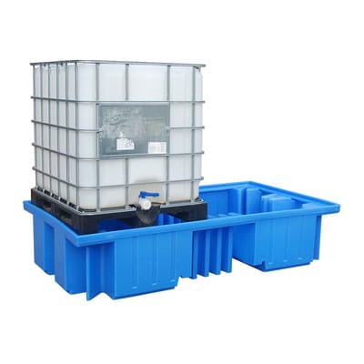 Bauer Südlohn GREEN-LINE PE-Auffangwanne WP 2/11, aus robustem Polyethylen, Blau