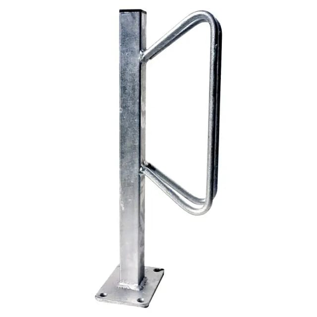 Schake Einzelparker zum Aufdübeln, Haltebügel aus 12 mm Rundstahl, Standrohr 40x40 mm, Höhe 500 mm Überflur