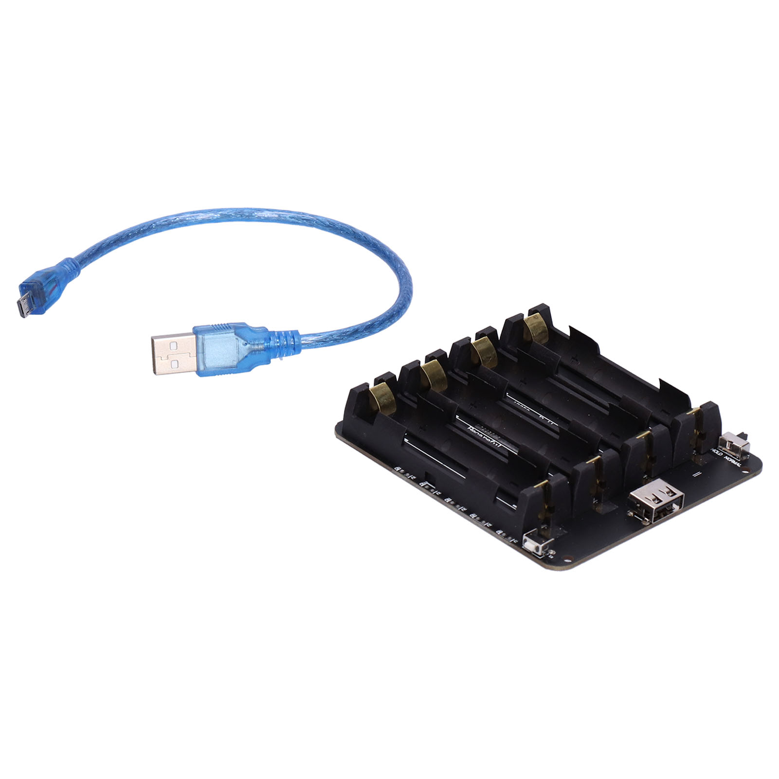 Boîtier Porte-batterie 18650 Avec Interface Micro Usb 4 Canaux Pour Raspberry Pi 0,5 A 5-8 V
