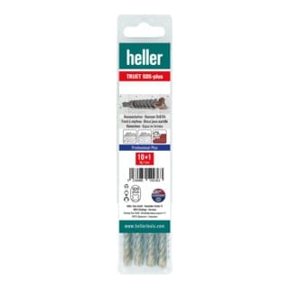 Heller Tools Trijet SDS-plus Hammerbohrer, Ø 6 x 150/210 mm, 10 + 1!