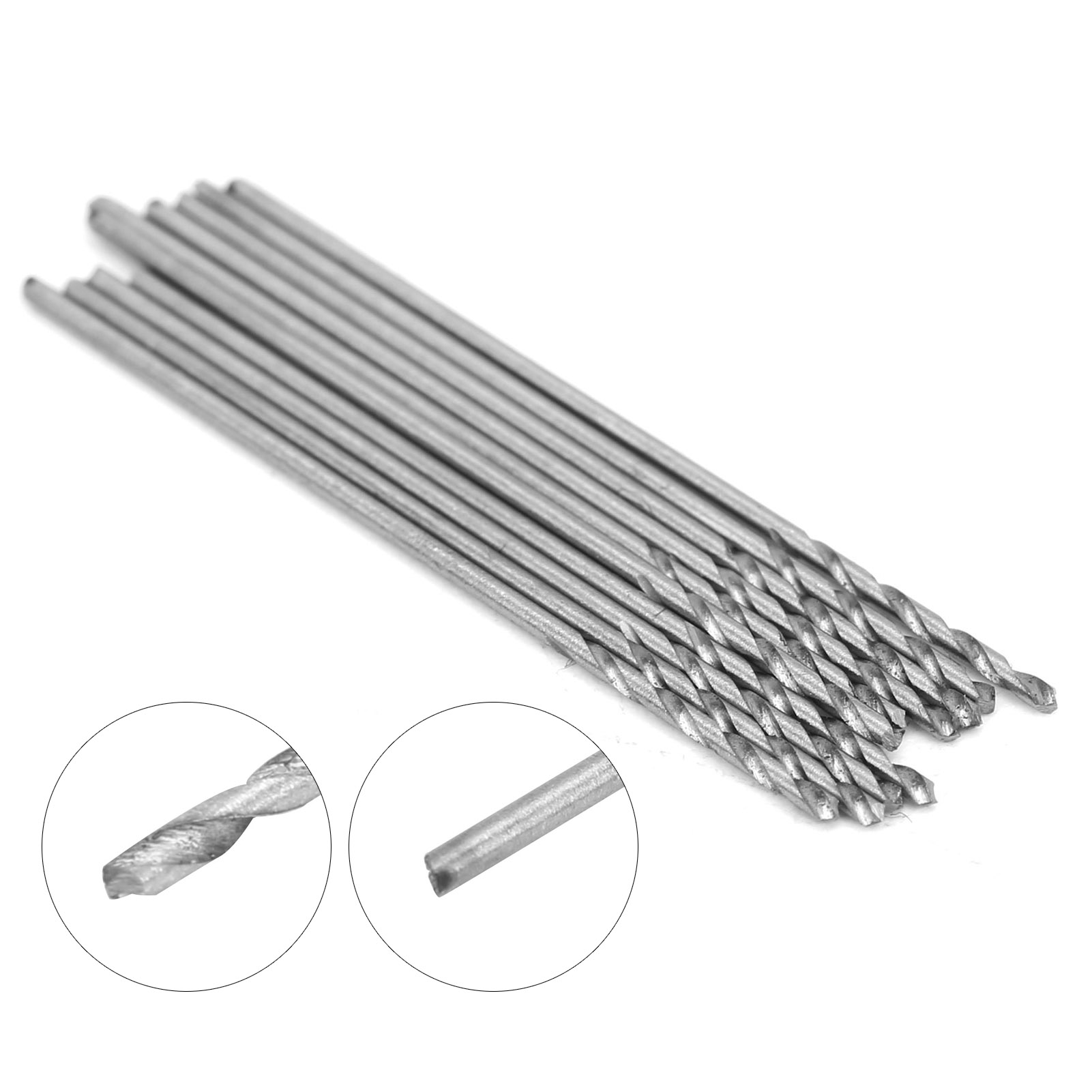 10 Forets Hélicoïdaux À Queue Droite De Petit Diamètre, Pour Machines-outils Et Quincaillerie De Perçage, 0,75 Mm