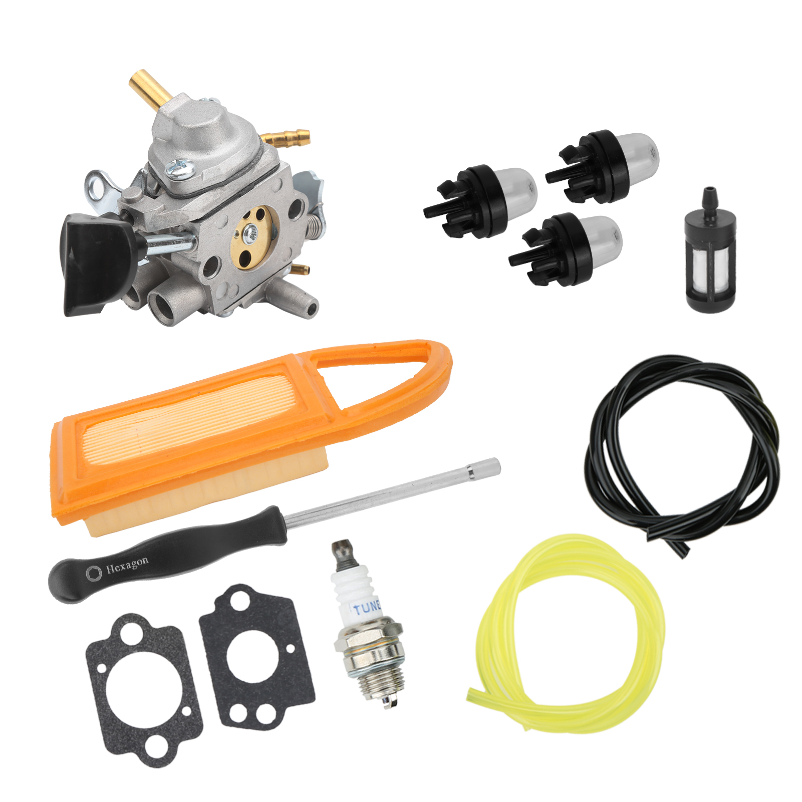 Kit Carburateur, Filtre À Air, Tube D'Huile Compatible Avec Souffleur À Feuilles Dorsal Stihl Br500, Br550 Et Br600