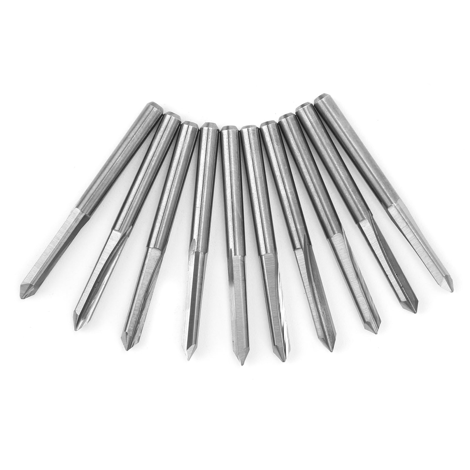 10 Fraises À Bois Cnc En Acier Tungstène De 3,175 Mm, Pour Gravure Et Fraisage, Angle De 60° X 0,1 Mm