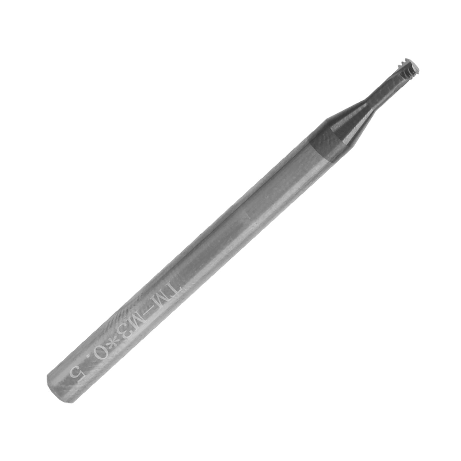 Fraise À Fileter 3 Dents Métrique 60° En Acier Au Tungstène Pour Cnc, Outil Manuel M3x0,5xd4x50