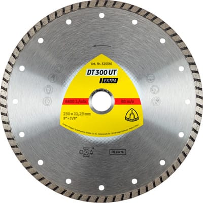 Klingspor DT 300 UT Diamanttrennscheiben 115 x 1,9 x 22,23 mm 1,9 x 7 mm geschlossener Rand Turbo