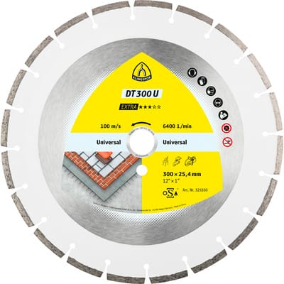 Klingspor DT 300 U Diamanttrennscheiben 350 x 2,8 x 30 mm 20 Segmente 50,1 x 2,8 x 7 mm Standardverzahnung