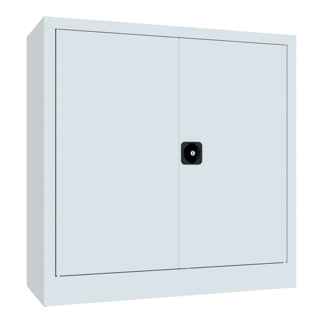 STIER Flügeltürenschrank, 1000x1000x400 mm, 2 Böden verzinkt, RAL 7035
