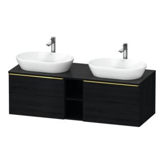 Duravit Waschtischunterschrank D-Neo 140x55cm, 2 A, 1 Pl, B bs, g pol/Ei sw