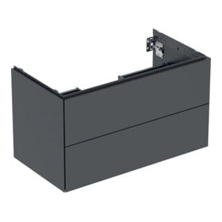 Geberit Waschtischunterschrank One 88,8x50,4x47cm, matt-sw, 2 Schubladen