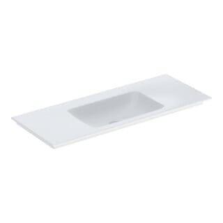 Geberit Möbelwaschtisch One 120x48cm, o. Hahnl. + ÜL, weiß KeraTect