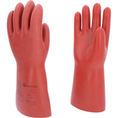 KS Tools Elektriker-Schutzhandschuh mit mechanischem Schutz, Größe 11, Klasse 3, rot