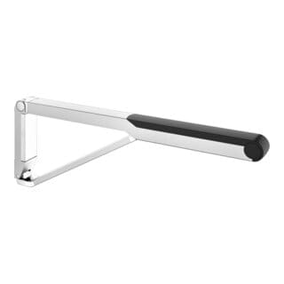 Keuco WC-Stützklappgriff AXESS Aluminium silber-eloxiert/schwarz, 700mm