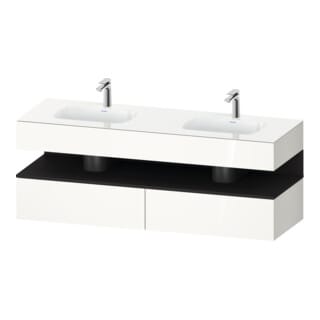Duravit Einbauwaschtisch-Möbel-Set Qatego 160x55x60cm, Kon-WTU, B, gra m/we hgl
