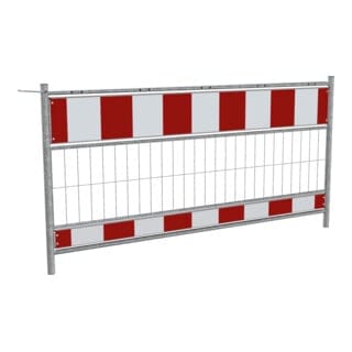 Schake Schrankenzaun nach TL, Länge: 2,00 m, Folie Typ 1, rot / weiß