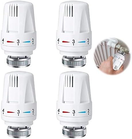 Set Mit 4 Thermostatköpfen M30 X 1,5, Mit Einstellknopf, Ersatzkopf Für Temperaturregelventile Für Haus Und Büro.