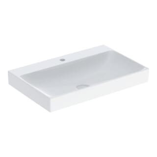 Geberit Waschtisch One 75cm, Hahnl. mit., o. ÜL, weiß KeraTect