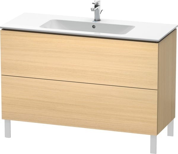 Duravit Waschtischunterschrank L-Cube 122x48,1cm, med. Ei, 2 Auszüge, stehend