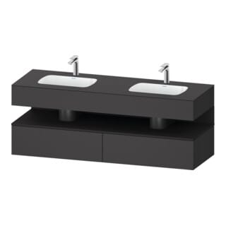 Duravit Einbauwaschtisch-Möbel-Set Qatego 160x55x60cm, Kon-WTU, B, gra m/Gr ma