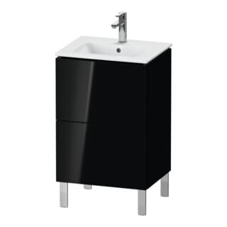 Duravit Waschtischunterschrank L-Cube 52x42,1x70,4cm, 2 Ausz., steh., sw hgl