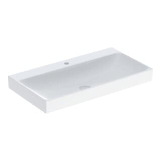 Geberit Waschtisch One 90cm, Hahnl. mit., o. ÜL, weiß KeraTect