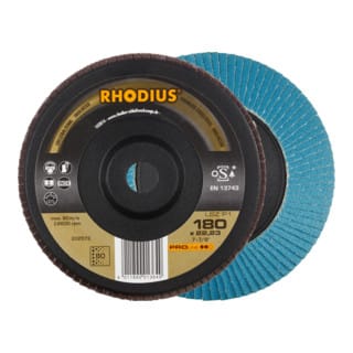 RHODIUS PROline LSZ P1 Fächerschleifscheibe 180 x 22,23 mm K80