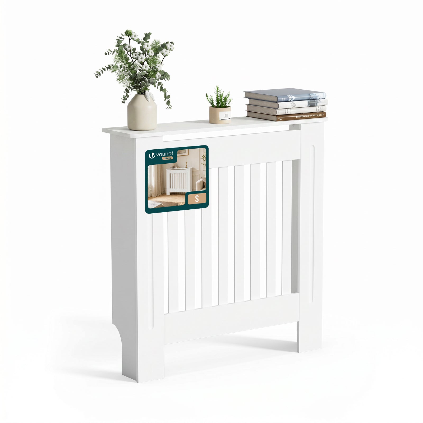 Vounot® Heizkörperverkleidung 78x19x82 Cm Heizkörperabdeckung Weiß