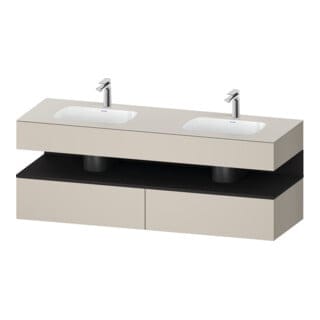 Duravit Einbauwaschtisch-Möbel-Set Qatego 160x55x60cm, Kon-WTU, B, gra m/ta ma