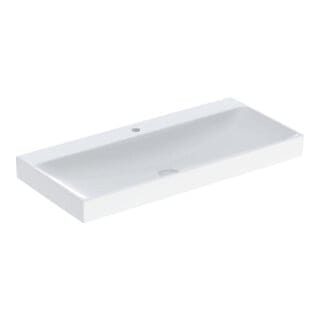 Geberit Waschtisch One 105cm, Hahnl. mit., o. ÜL, weiß KeraTect