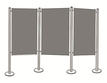 Magnetoplan Präsentationswand stationär, 3 Tafeln