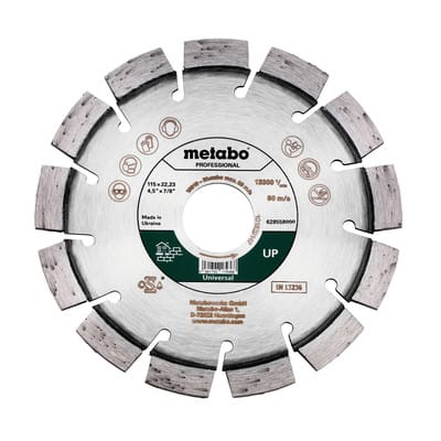 Metabo Diamanttrennscheibe 115x22,23mm, "UP", Universal "professional