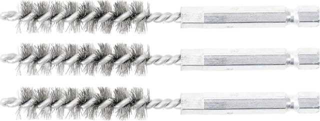 BGS Stahlbürste 11 mm Antrieb Außensechskant 6,3 mm (1/4 Zoll) 3 teilig