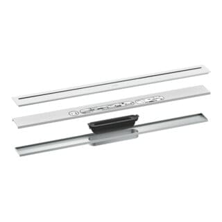 hansgrohe Duschrinne Drain 800mm, Fertigset, frei im Raum, mattweiß