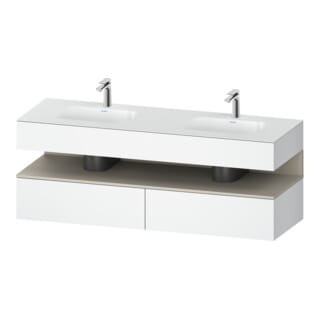 Duravit Einbauwaschtisch-Möbel-Set Qatego 160x55x60cm, Kon-WTU, Tau matt/weiß ma