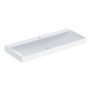 Geberit Waschtisch One 120cm, Hahnl. mit., o. ÜL, weiß KeraTect