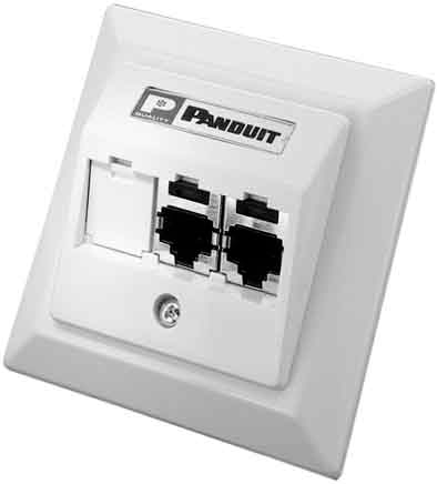 Panduit Schrägzentralplatte 3-Port 2xCJS688TG, 1Blindm. CS2P6TGAWY
