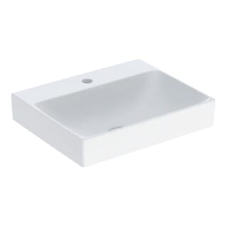 Geberit Waschtisch One 50, Hahnl. mit., o. ÜL, weiß KeraTect