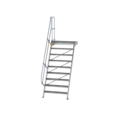 MUNK Aluminium-Treppe Plattform 60° 9 Stufen