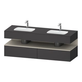 Duravit Einbauwaschtisch-Möbel-Set Qatego 160x55x60cm, Kon-WTU, T matt/Graphit ma