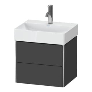 Duravit Waschtischunterschrank Compact XSquare 48,4x39cm, graph ma, 2 Schub., wandhängend