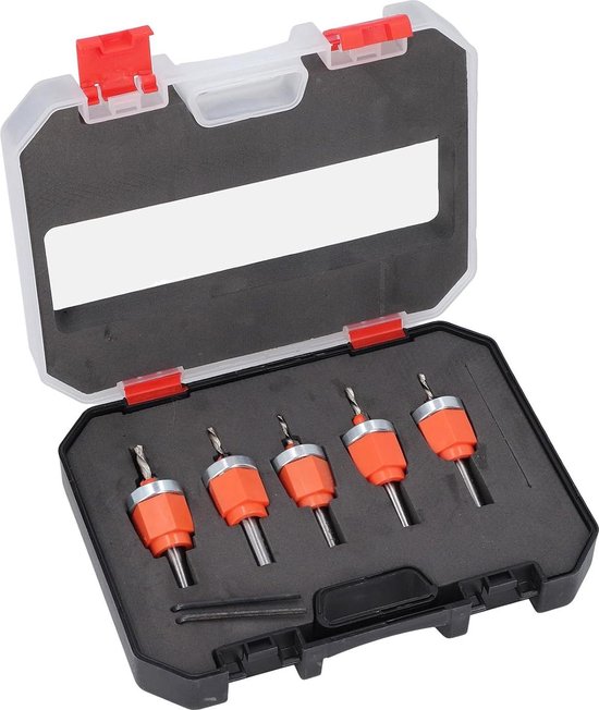 Senkbohrer-set Mit Einstellbarem Tiefenanschlag Effiziente Spanabfuhr Kegelbohrer Durchmesser 28-32-35-4 Mm Schraubenschlüssel Für Holz Und