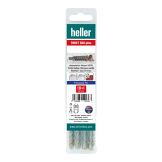 Heller Tools Trijet SDS-plus Hammerbohrer, Ø 14 x 100/150 mm, 10 + 1!