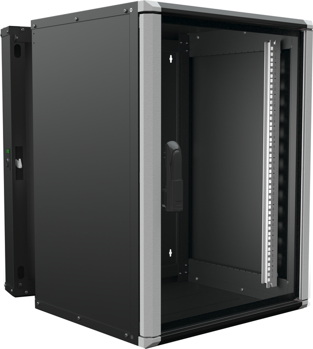 Enoc Wandschrank 15HE 3tlg. sw 19"600x600x801mm Wr2 15-66-S