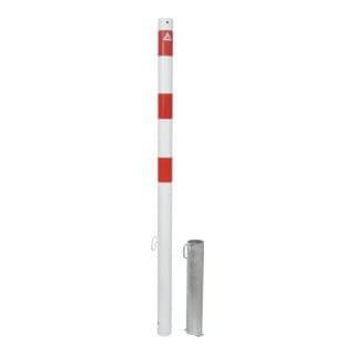 Schake Absperrpfosten Typ 460V, herausnehmbar, Ø 60 mm, für Vorhangschloß, incl.Bodenhülse