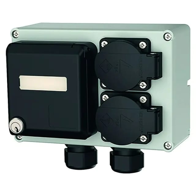 Mennekes Steckdosen-Kombination 2xSchuko 2xRJ45 IP44 25705