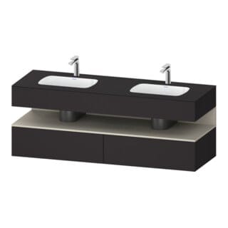 Duravit Einbauwaschtisch-Möbel-Set Qatego 160x55x60cm, Kon-WTU, T m/Gr matt