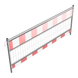 Schake Schrankenzaun nach TL, Länge: 2,40 m, Folie Typ 1, rot / weiß